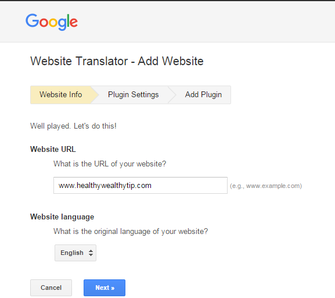 Adding Site To Google Translate